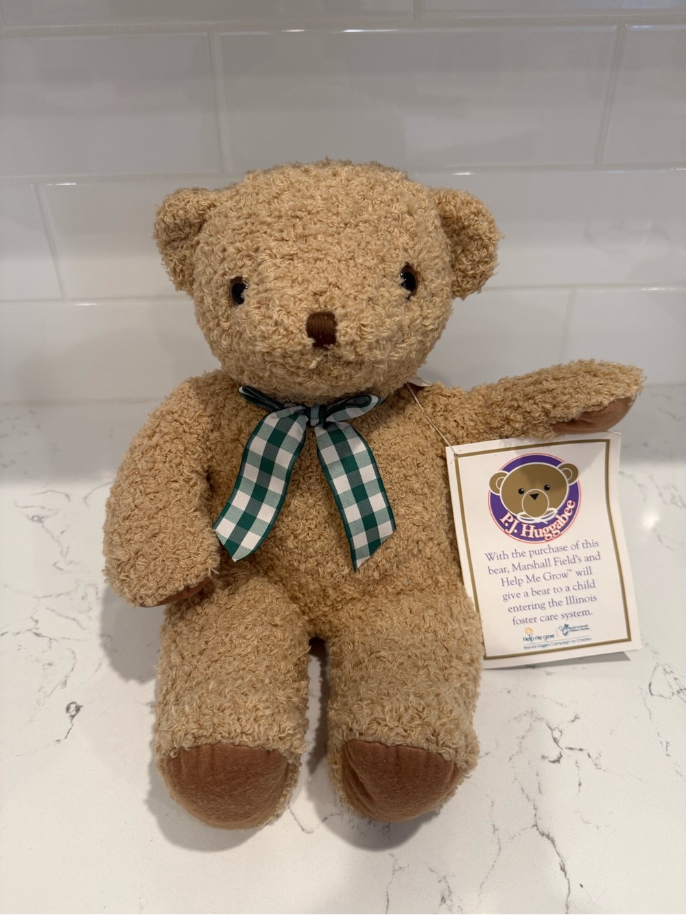 Vintage P.J. Huggabee 1994 Marshall Fields Help Me Grow Teddy Bear NWT Signed